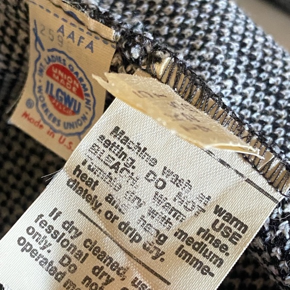 Vintage Tweed Maxi Skirt Black/ White Pull- On Size Small A-line Flare - Picture 9 of 13